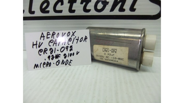 Aerovox CR21-092  HV capacitor .92UF microwave